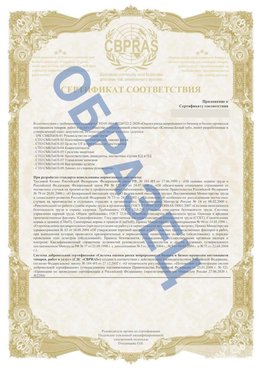 Образец Приложение к СТО 01.064.00220722.2-2020 Котово Сертификат СТО 01.064.00220722.2-2020 